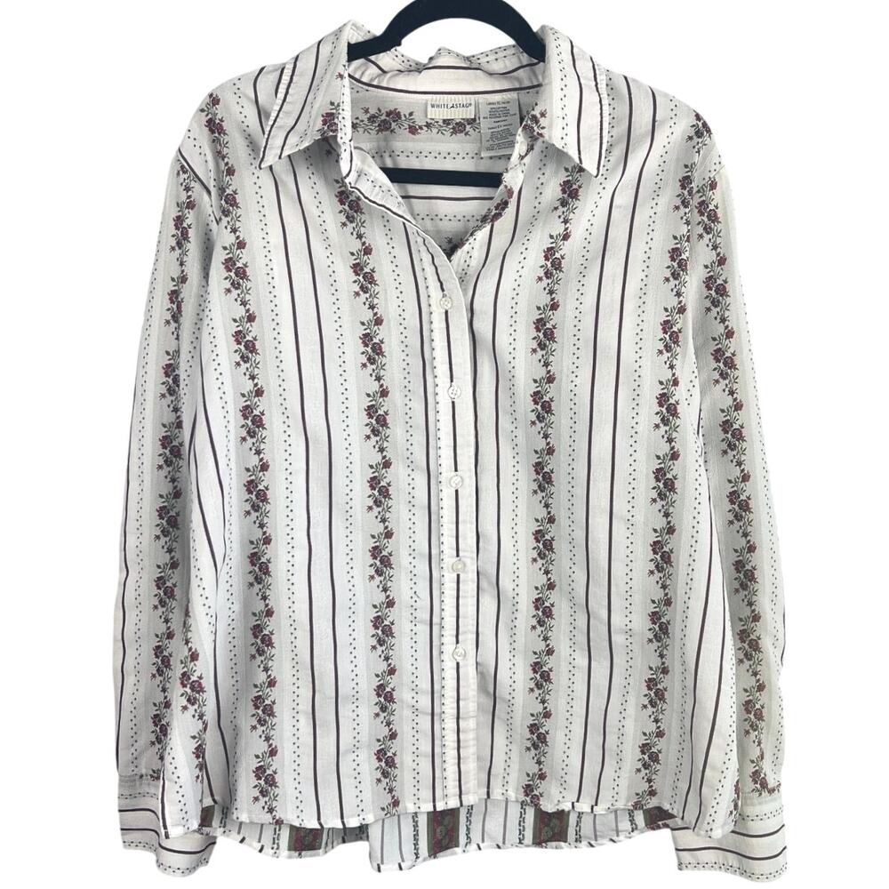 White Stag Vintage Floral Button Down Size XL